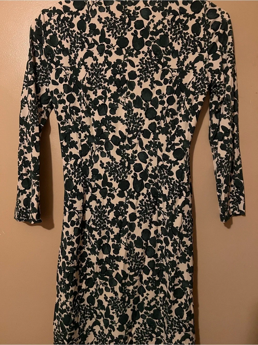 Tory Burch Green Floral Wrap-Style Mini Dress whimsy cuyana classic romantic cos